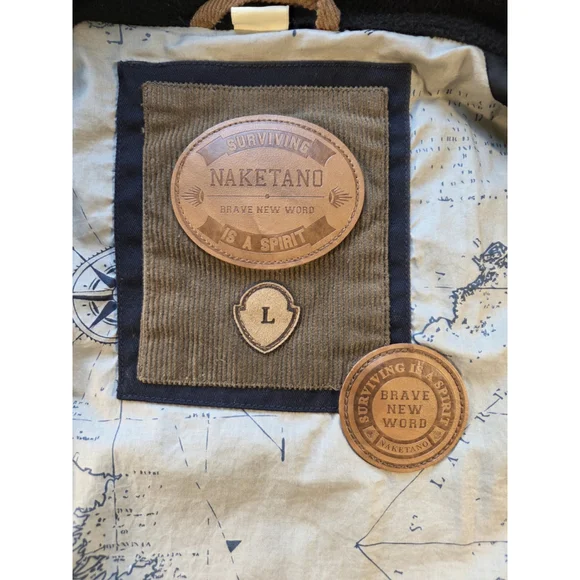 Naketano Brave New World Women's Windbreaker Size Large Black Cotton Blend - Picture 6 of 7